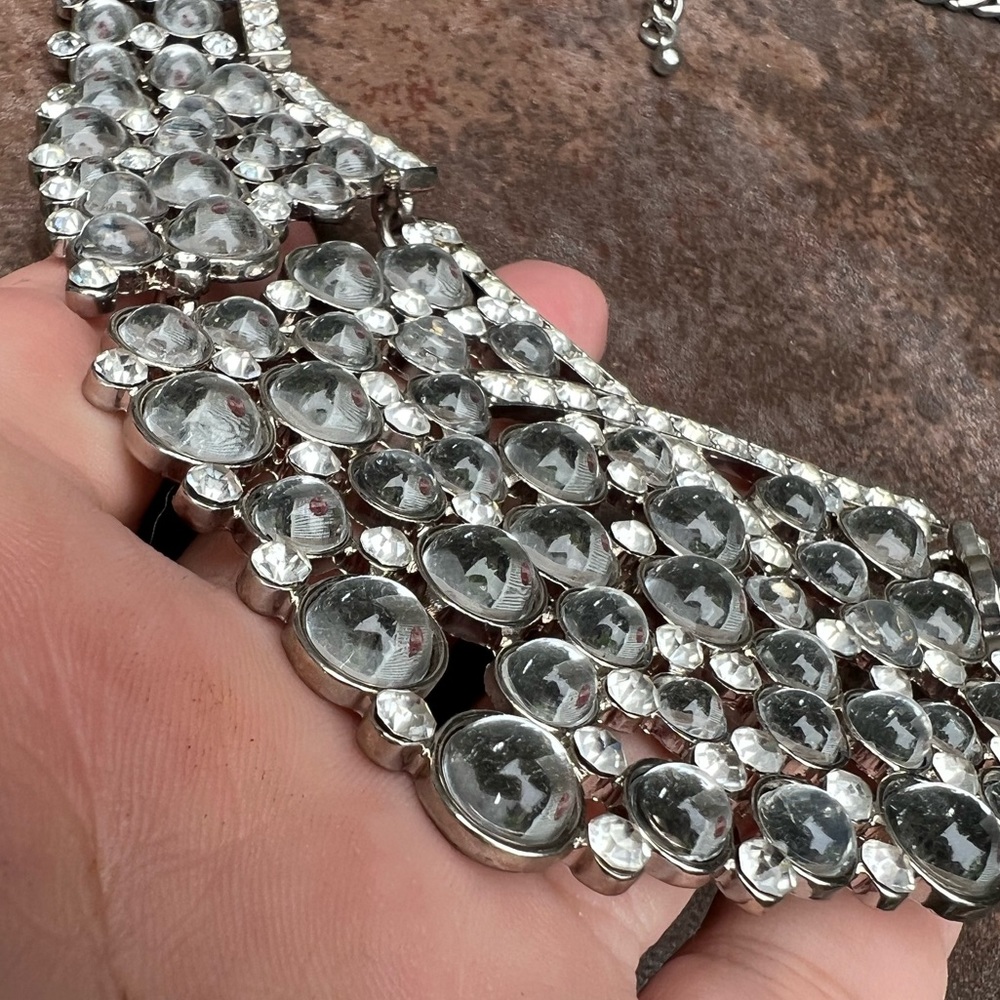 Raindrop Bubble Bling Statement Necklace - image 3